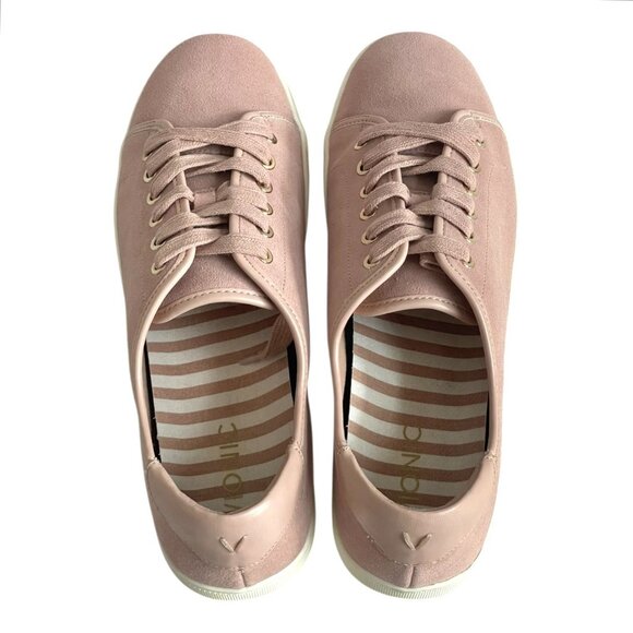 Vionic Sunny Brinley Women's Blush Pink Suede Lace-Up Casual Comfort Shoes Sz 11 - Picture 8 of 9